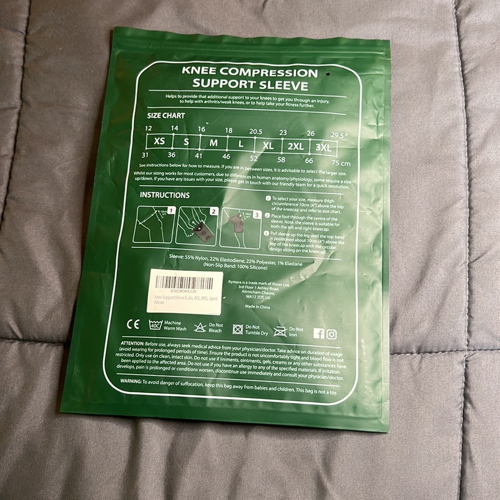 Knee Compression Support Sleeve - Picture 2 of 9